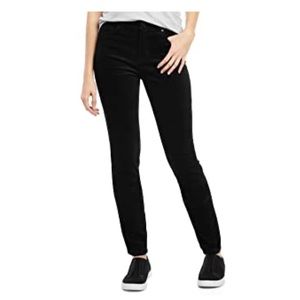EV1 Ellen Degeneres Black Velvet Velour Skinny Pants Size 4